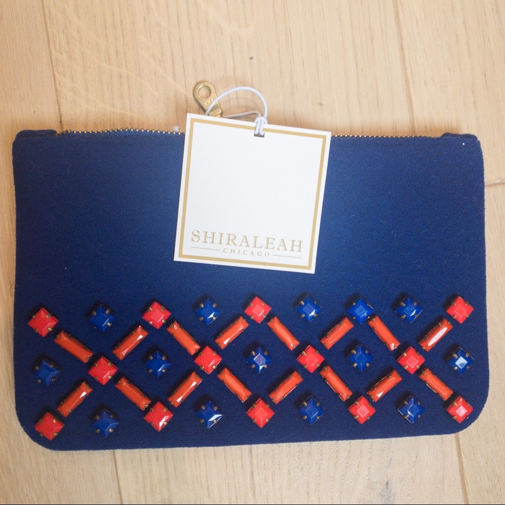 NWT Blue beaded  Shiraleah clutch